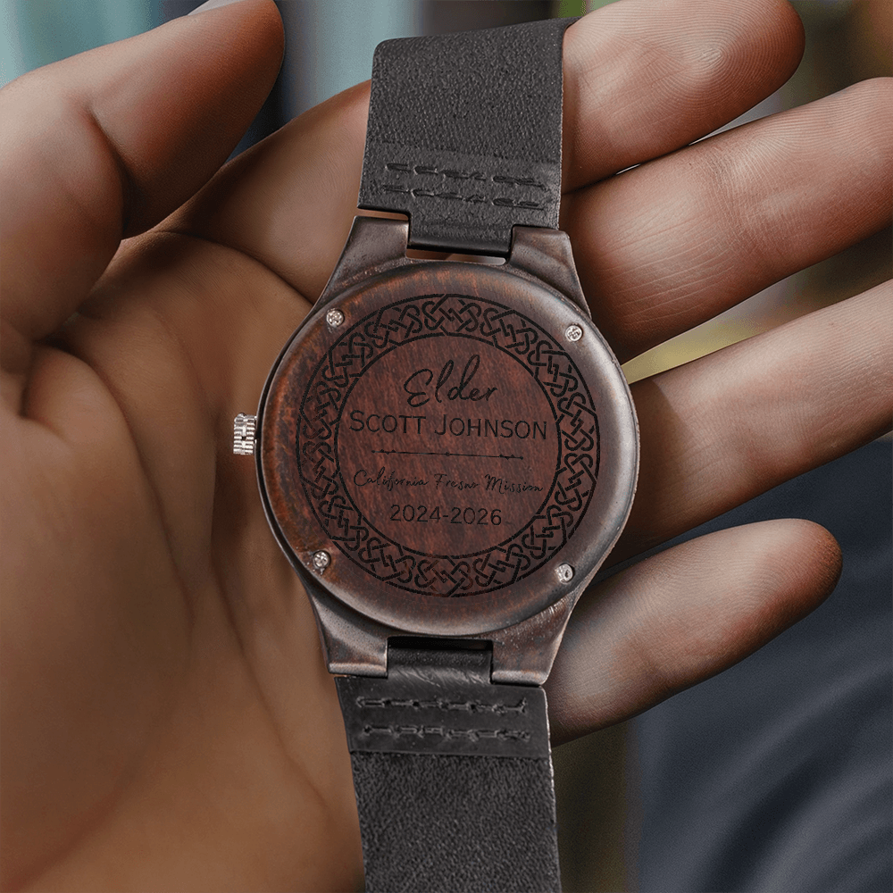 Engraved Wooden Men's Watch for Missionaries