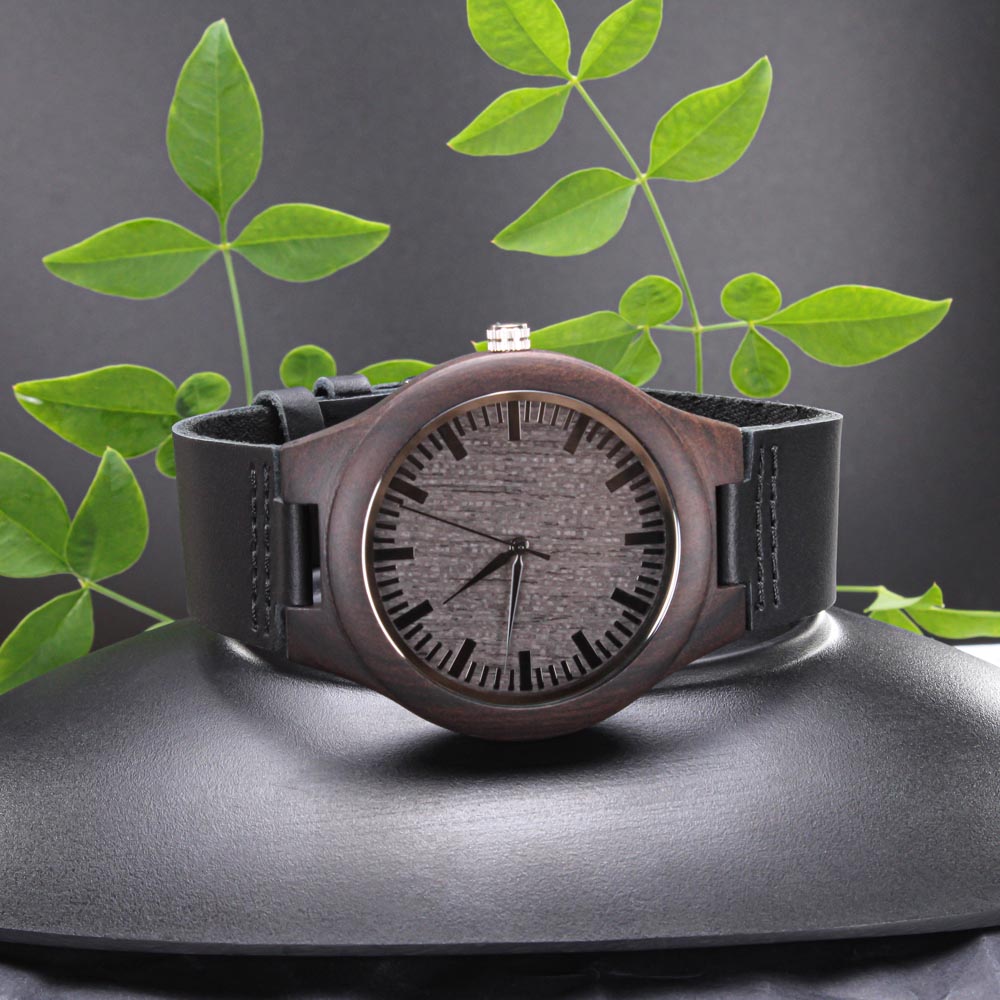 Engraved Wooden Men's Watch for Missionaries