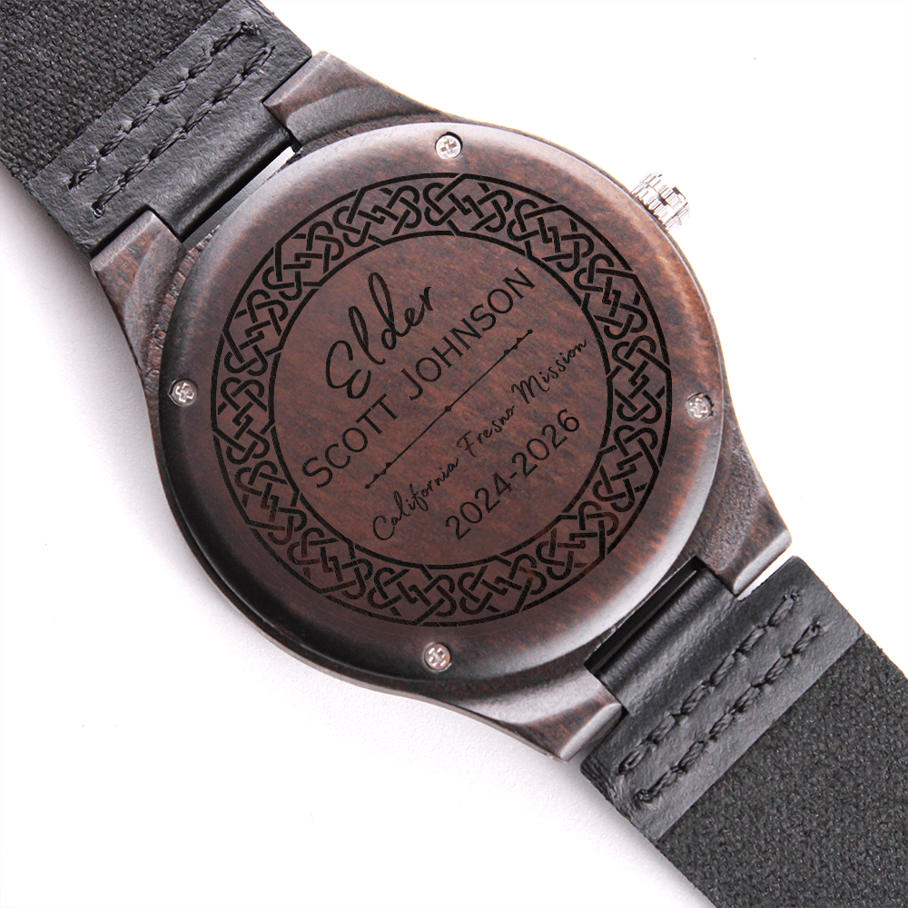 Engraved Wooden Men's Watch for Missionaries