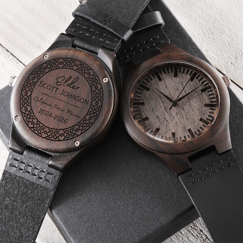 Engraved Wooden Men's Watch for Missionaries