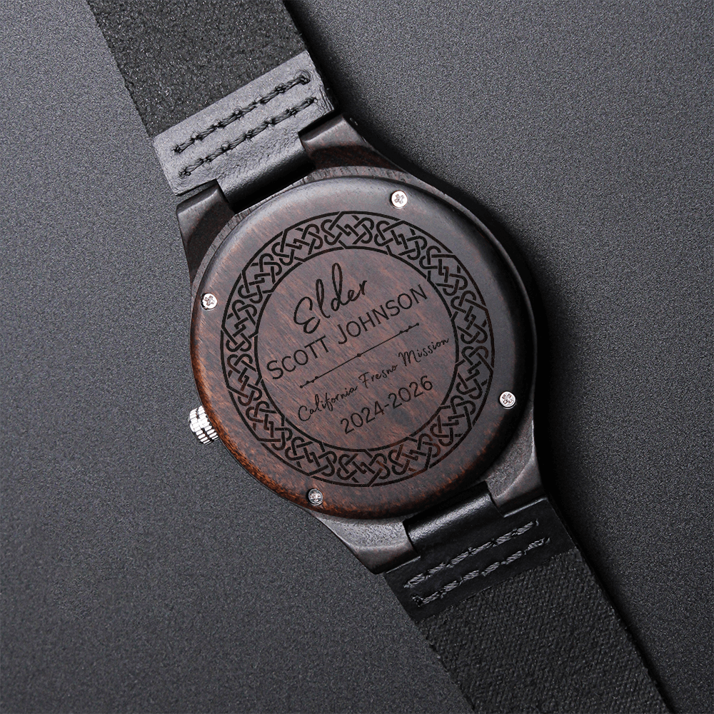 Engraved Wooden Men's Watch for Missionaries
