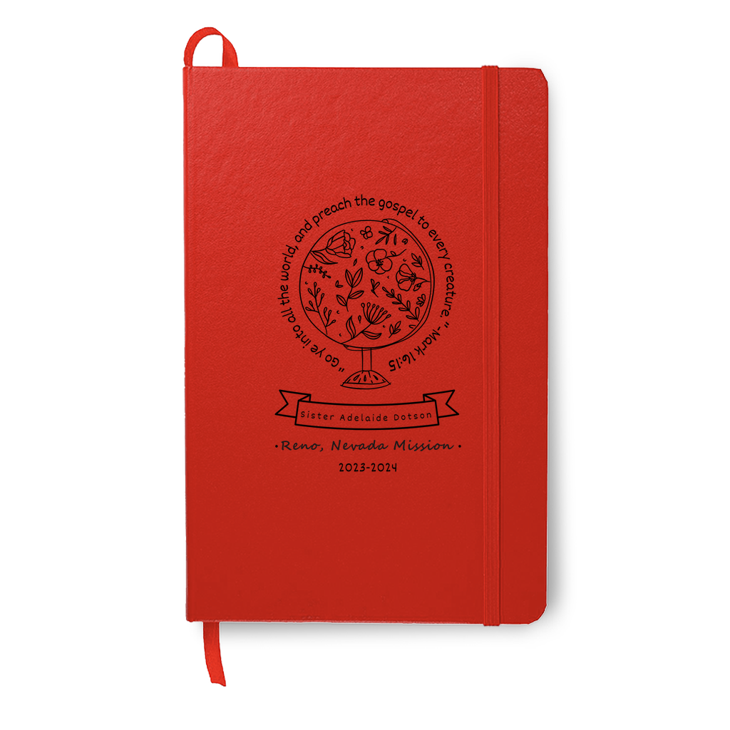 LDS Missionary Personalized Journal with Scripture, Name and Mission Area