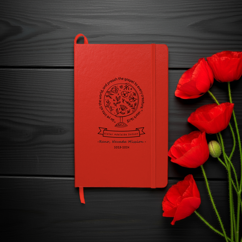 LDS Missionary Personalized Journal with Scripture, Name and Mission Area