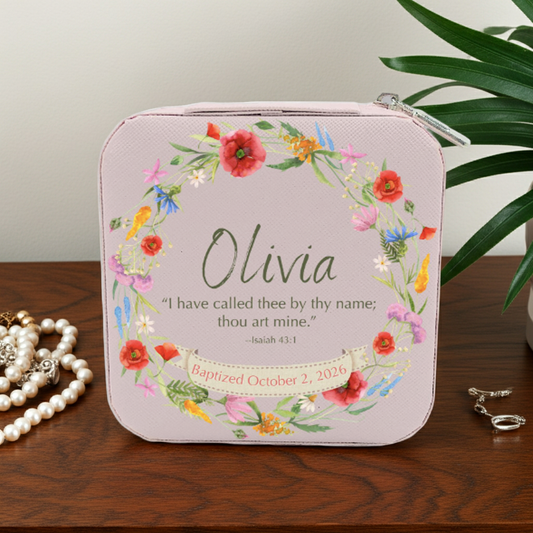 Personalized Baptism Keepsake Jewelry Box