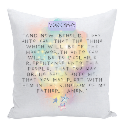 Personalized Sister Missionary Moon and Stars Gift Throw Pillow