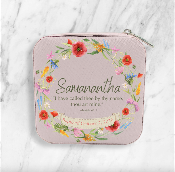 Personalized Baptism Keepsake Jewelry Box