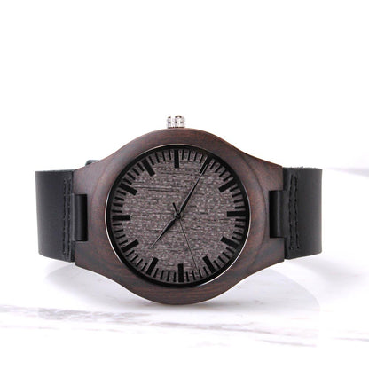 Engraved Wooden Men's Watch for Missionaries