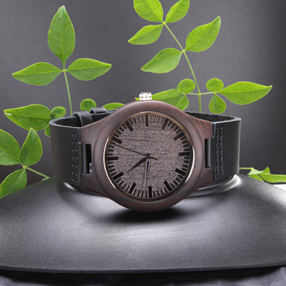Engraved Wooden Men's Watch for Missionaries