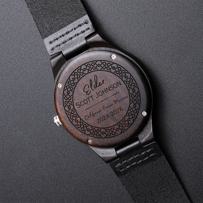 Engraved Wooden Men's Watch for Missionaries