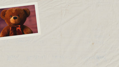 LDS Baptism Gift Teddy Bear with the "Three Bears of Baptism" Card