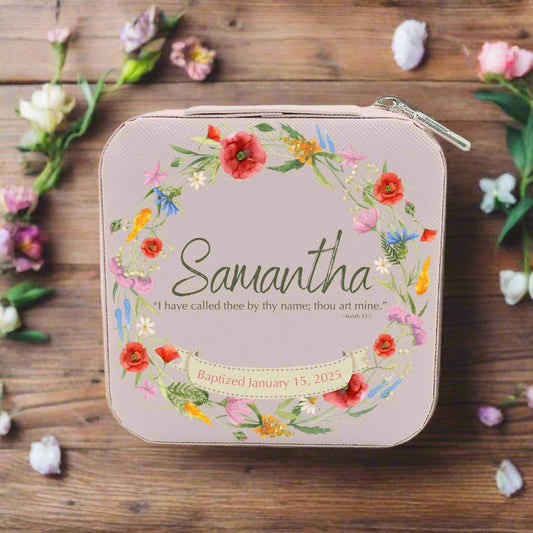 Personalized Baptism Keepsake Jewelry Box