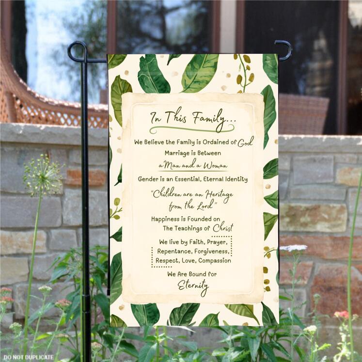 Family Proclamation Garden Flag